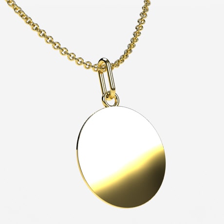 Médaille à graver en or 18 carats