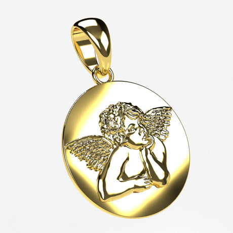Médaille ange - Or jaune 18 carats