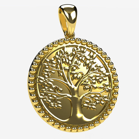 Médaille arbre de vie - Or jaune 18 carats