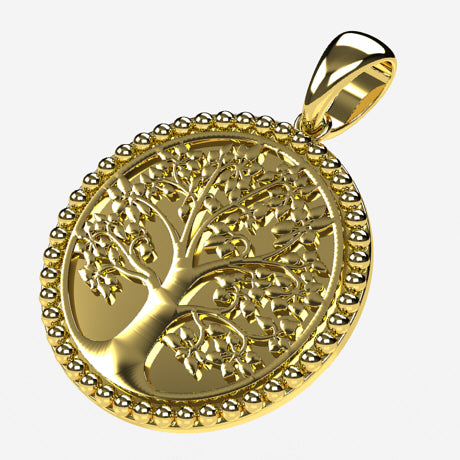 Médaille arbre de vie - Or jaune 18 carats