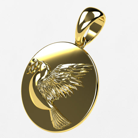 Médaille colombe - Or jaune 18 carats