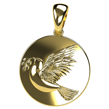 Médaille colombe - Or jaune 18 carats