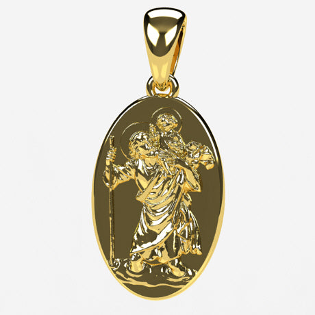Médaille Saint Christophe - Or jaune 18 carats