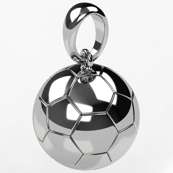 Pendentif Ballon de football en plaqué or chaine 1,1cm - Achat