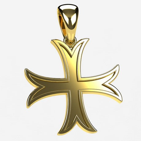 Pendentif Croix des Templiers en Or