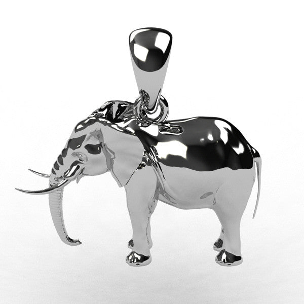 Collier Pendentif éléphant En Cristal - Finition Ton Argent - Neuf Avec étiquettes