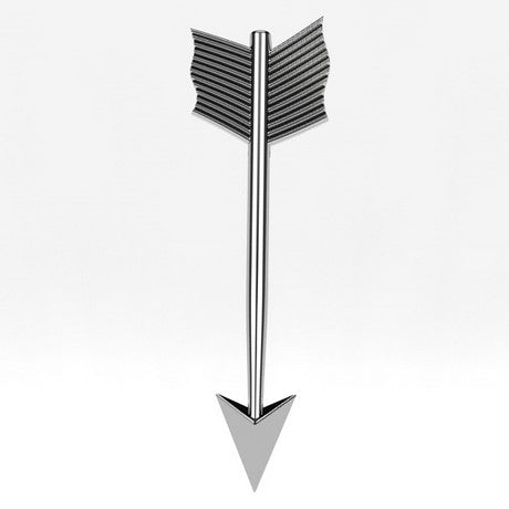 Pendentif Flèche En Argent Massif 925 - 20x4 Mm, Poinçonné Et Garanti, Neuf Avec étiquettes
