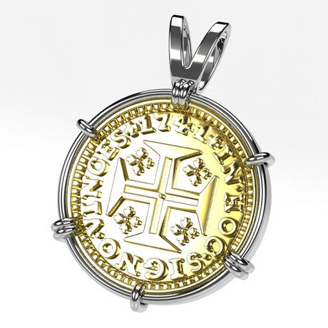 Pendentif Piece de Monnaie en Or