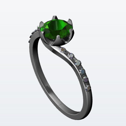 Bague de fiancailles péridot